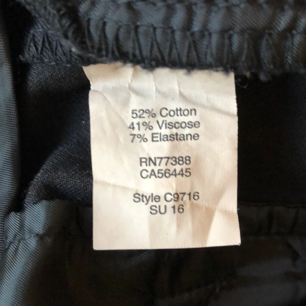 J. Crew black cotton blend dress pants size 2S